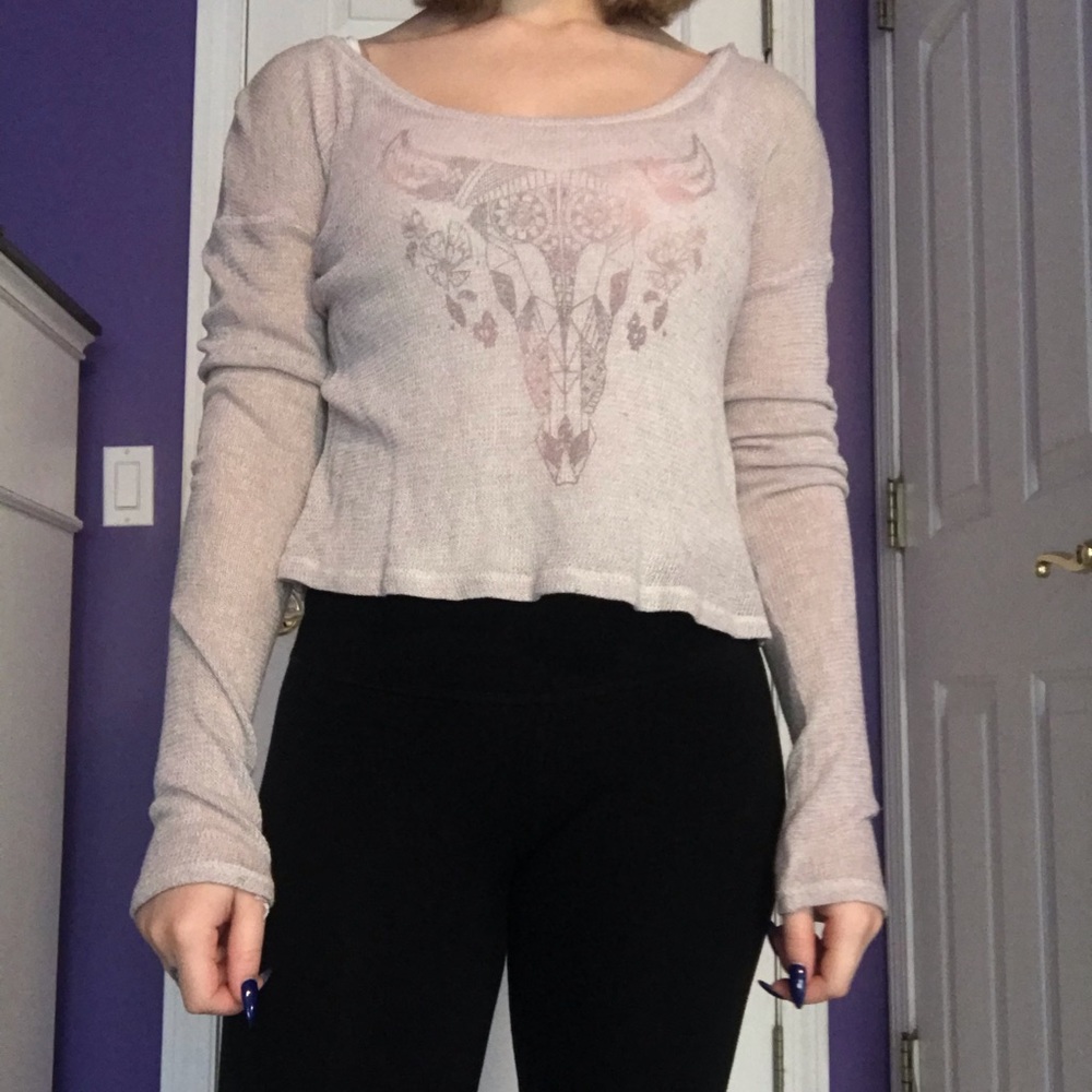 Long sleeve crop top
